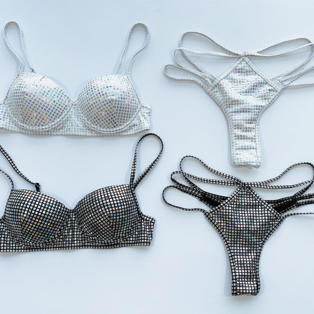 Damen Funkelnder Bikini mit verstellbaren Trägern und aufregendem Muster Echo Archiv