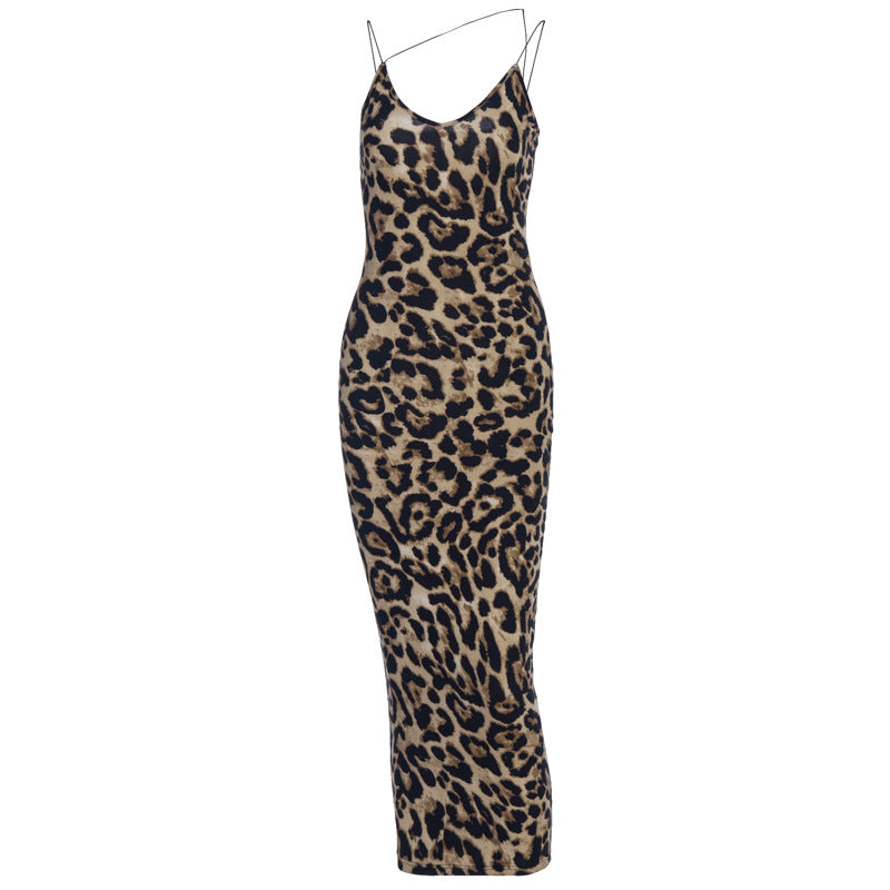 Damen Leopardenmuster Maxikleid Echo Archiv
