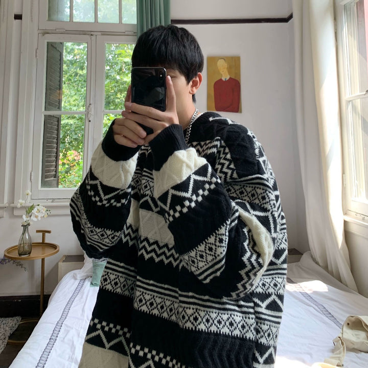 Retro-Strickpullover im Vintage-Stil