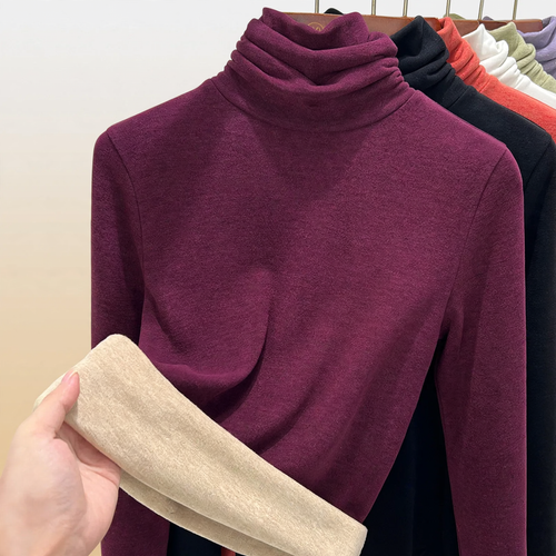 Damen-Thermo-Shirt mit Stehkragen, gefüttert