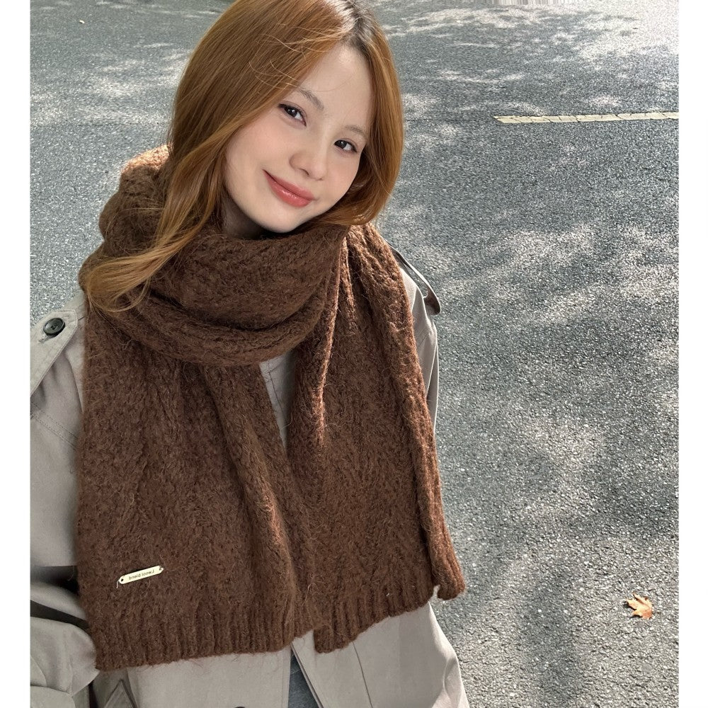 Strickschal aus Alpakawolle