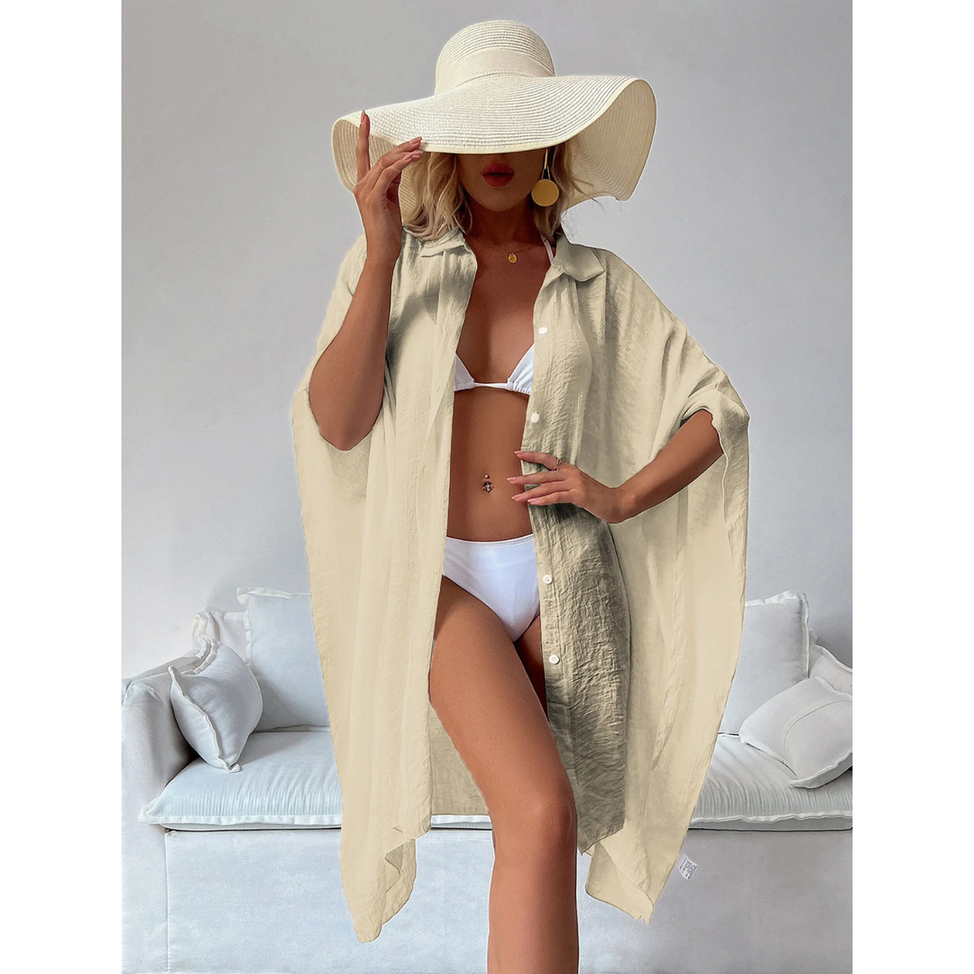Vielseitiger F maus-Strandkimono mit Knöpfen