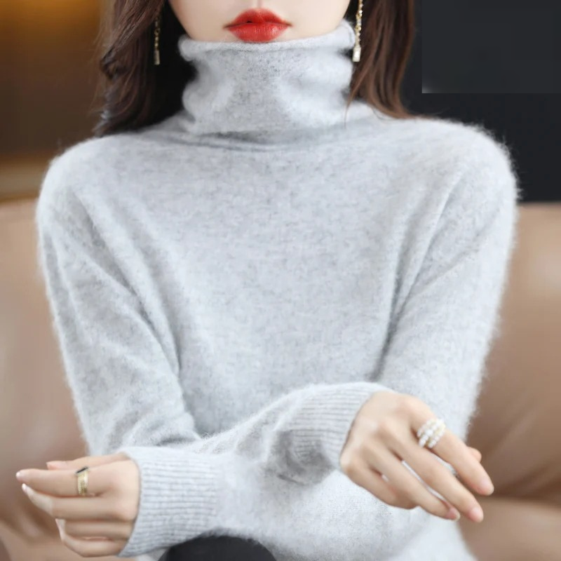 Echoarchiv | Pullover Damen Weicher Rollkragenpullover, Warm & Luxuriöses Design