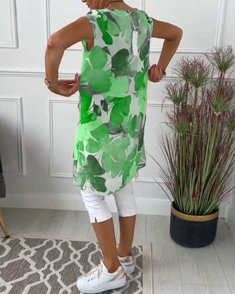 Echoarchiv | Lässiges Longtop mit Farbenfrohem Blumenprint