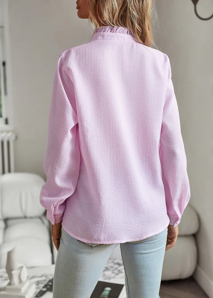 Echoarchiv | Bluse mit Rüschendetails Leicht und Stilvoll Femininer Touch