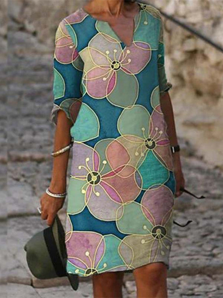 Echoarchiv | Bezauberndes Kleid Mit Blumenmuster Für Frauen