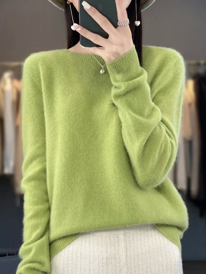 Echoarchiv | Pullover Damen Runder Ausschnitt Weicher und Eleganter Strickpullover