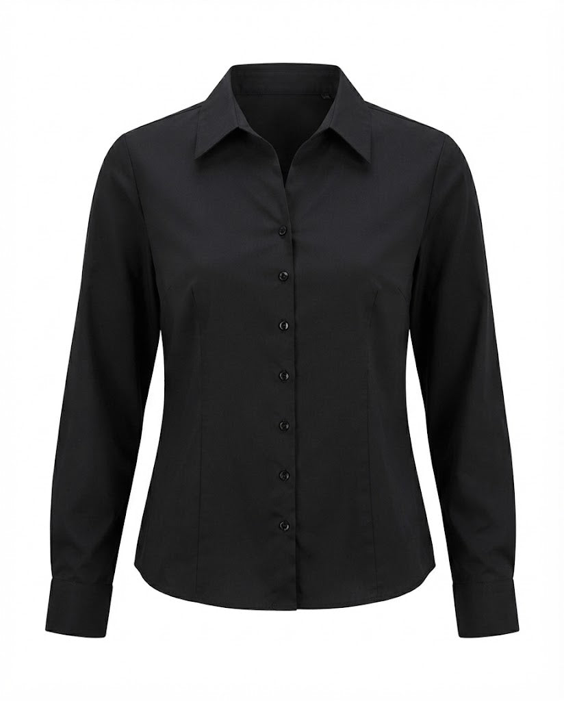 Damen Seidenähnliche Bluse mit Viskose-Mix und tailliertem Schnitt Echoarchiv