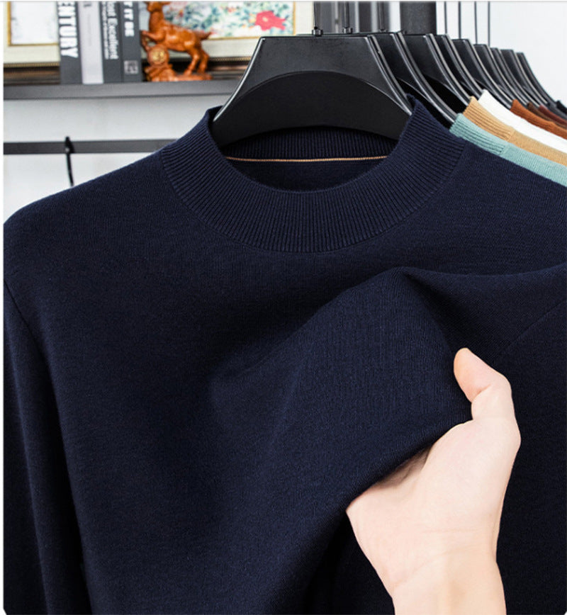 Herren-Wollpullover, Rundhalsausschnitt, maschinenwaschbar