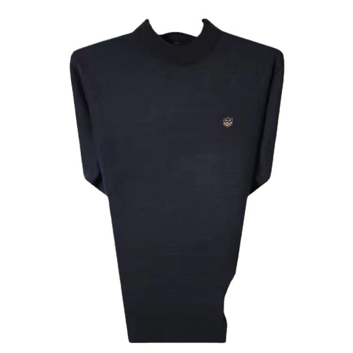 Herren-Strickpullover mit Rundhalsausschnitt und Fleecefutter