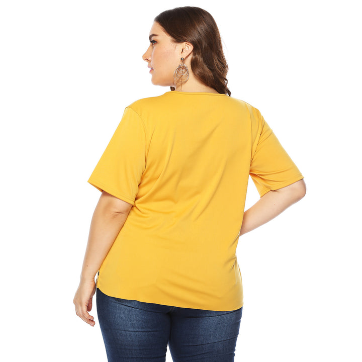 Damen lässiges T-Shirt mit kreativem Lochmuster Echo Archiv