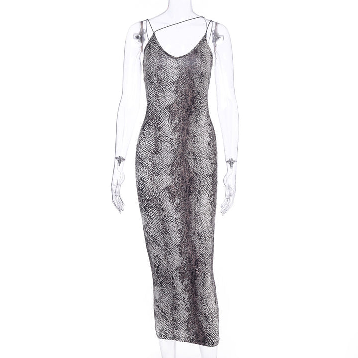 Damen Leopardenmuster Maxikleid Echo Archiv