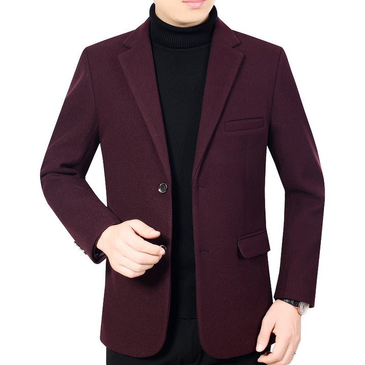 Herren Elegantes Wollmix-Sakko mit Slim Fit und Reverskragen – Tianoro