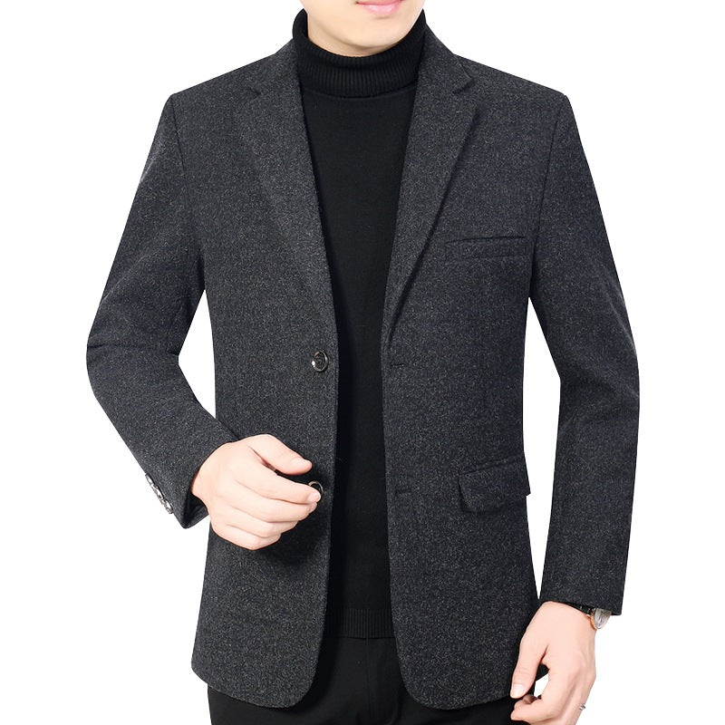 Herren Elegantes Wollmix-Sakko mit Slim Fit und Reverskragen – Tianoro
