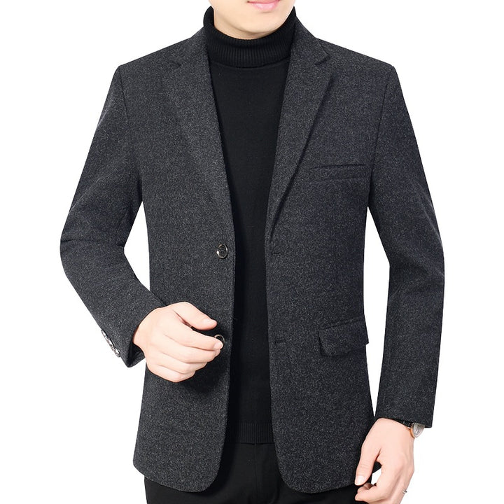 Herren Elegantes Wollmix-Sakko mit Slim Fit und Reverskragen – Tianoro