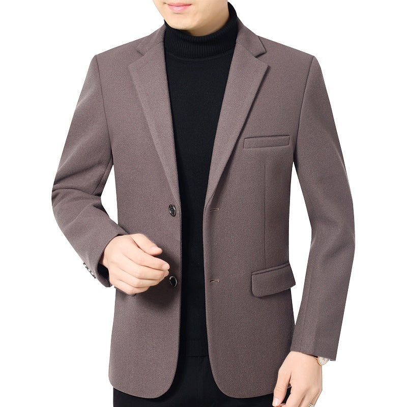 Herren Elegantes Wollmix-Sakko mit Slim Fit und Reverskragen – Tianoro