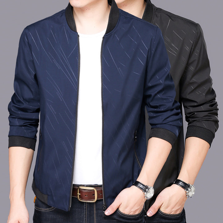 Herren sportliche Jacke mit Funktionsmaterial und gestreiftem Design Echoarchiv
