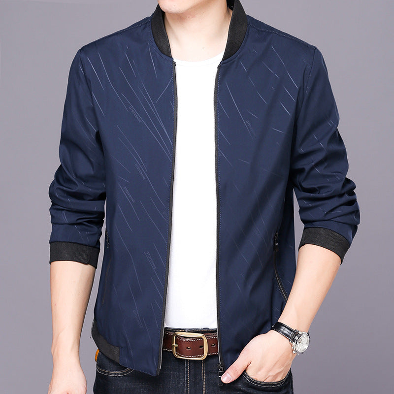 Herren sportliche Jacke mit Funktionsmaterial und gestreiftem Design Echoarchiv