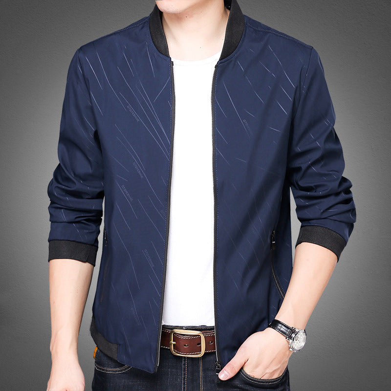 Herren sportliche Jacke mit Funktionsmaterial und gestreiftem Design Echoarchiv