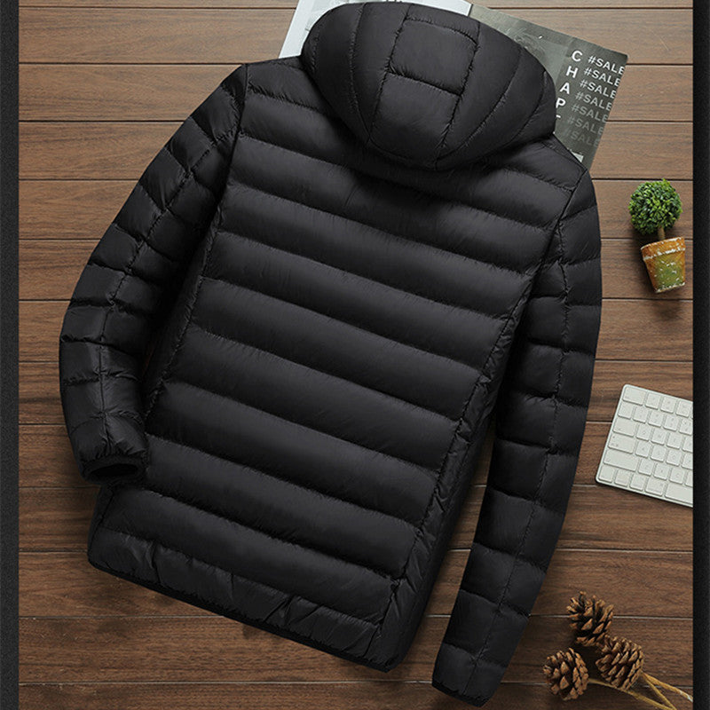 Herren leichte Steppjacke mit Kapuze Echoarchiv
