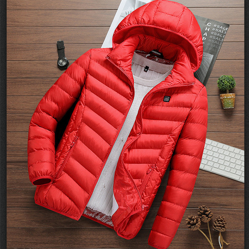 Herren leichte Steppjacke mit Kapuze Echoarchiv