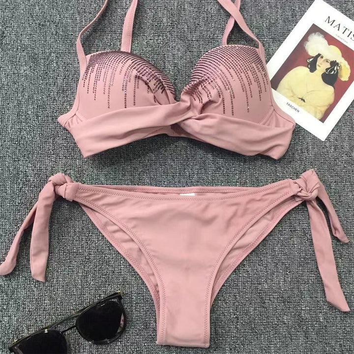 Damen Glamouröser Push-Up Bikini mit funkelnden Applikationen Echo Archiv