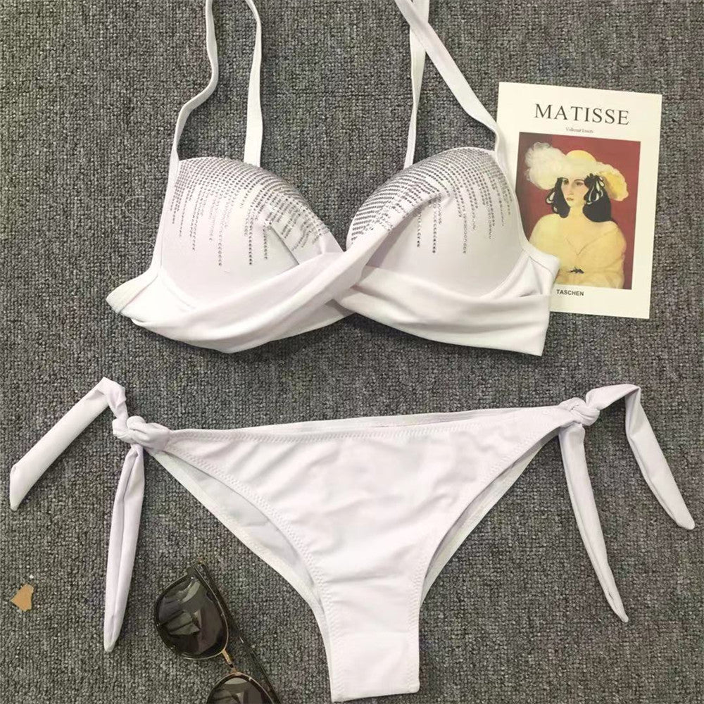 Damen Glamouröser Push-Up Bikini mit funkelnden Applikationen Echo Archiv