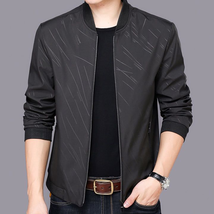 Herren sportliche Jacke mit Funktionsmaterial und gestreiftem Design Echoarchiv