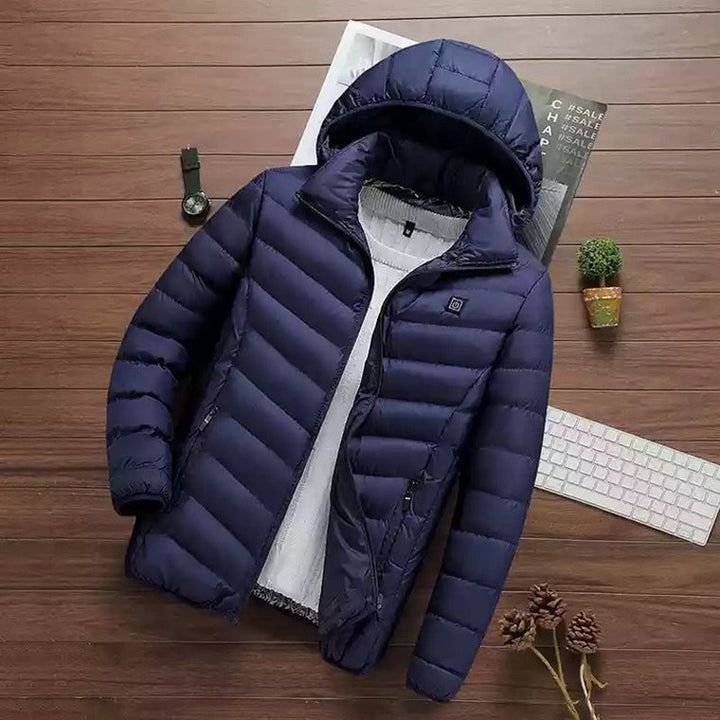 Herren leichte Steppjacke mit Kapuze Echoarchiv