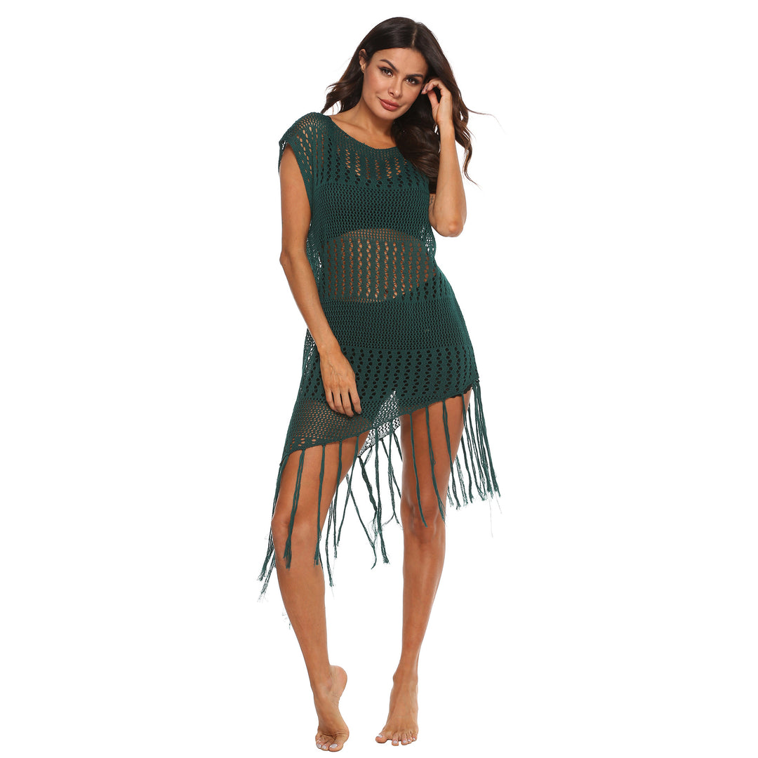 Damen Strandkleid mit Fransen und Netzdesign Echo Archiv