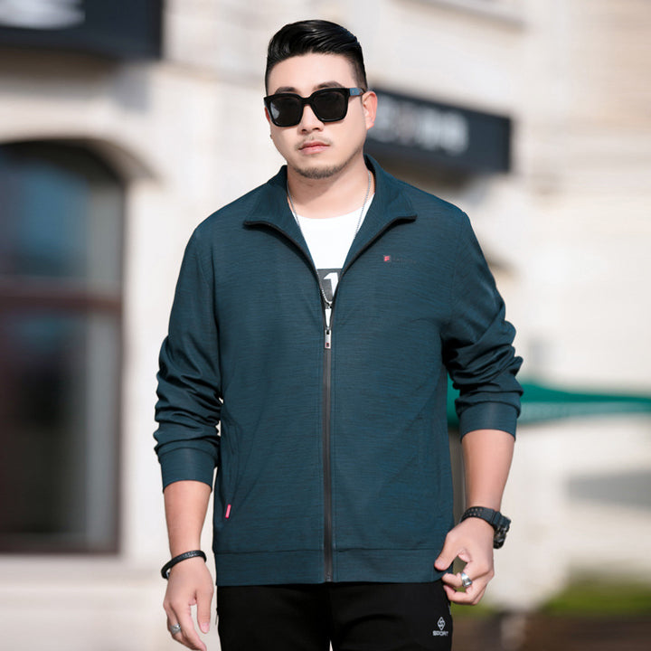 Herren Leichte Freizeitjacke mit Reißverschluss und Stehkragen Echoarchiv