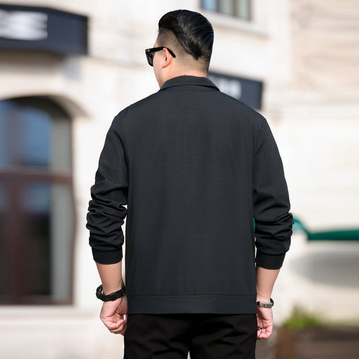 Herren Leichte Freizeitjacke mit Reißverschluss und Stehkragen Echoarchiv