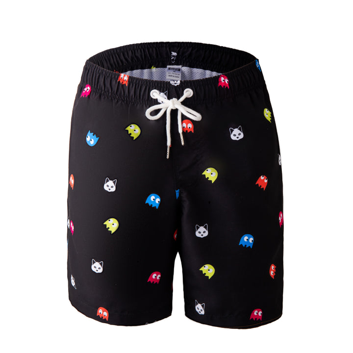 Herren Schwimmshorts mit stylischem Blattmuster Echoarchiv