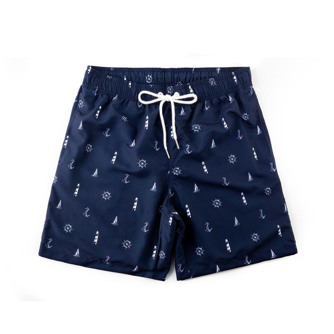 Herren Schwimmshorts mit stylischem Blattmuster Echoarchiv