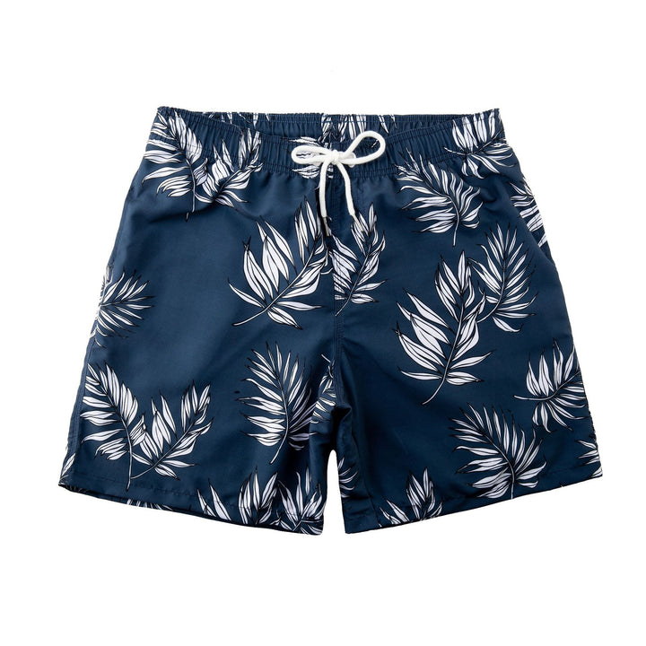 Herren Schwimmshorts mit stylischem Blattmuster Echoarchiv