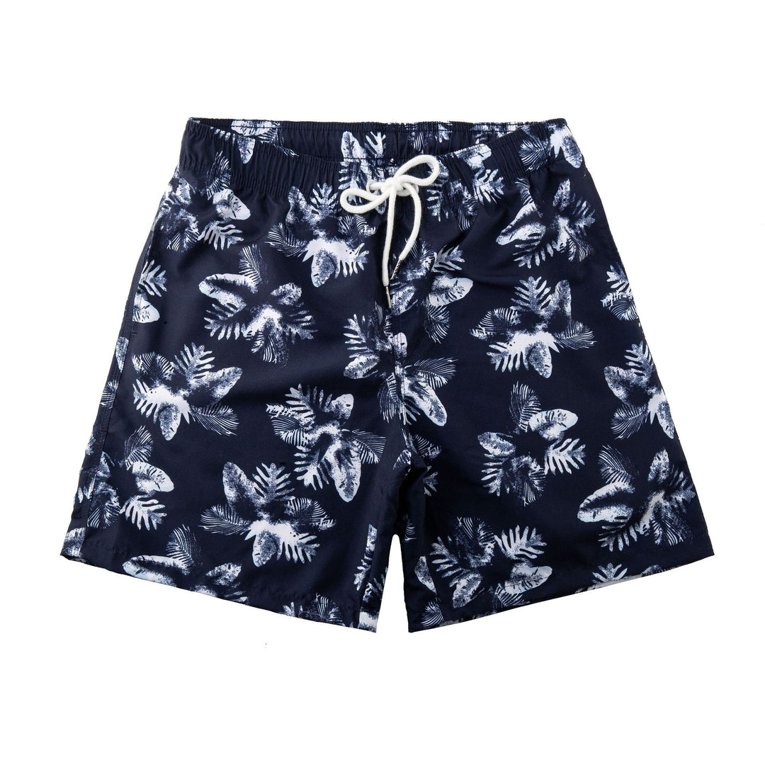 Herren Schwimmshorts mit stylischem Blattmuster Echoarchiv