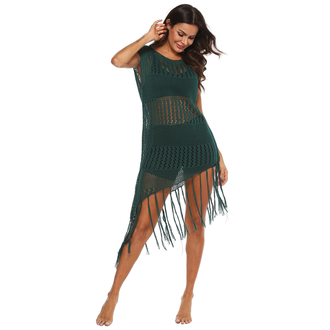 Damen Strandkleid mit Fransen und Netzdesign Echo Archiv