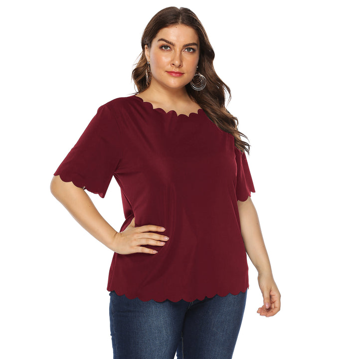 Damen elegantes Blusenshirt mit welligem Saum Echo Archiv