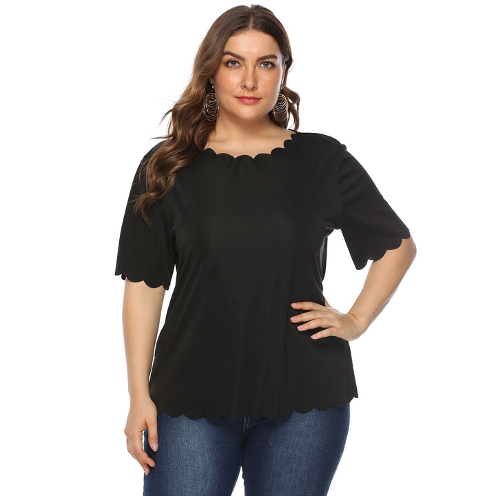 Damen elegantes Blusenshirt mit welligem Saum Echo Archiv