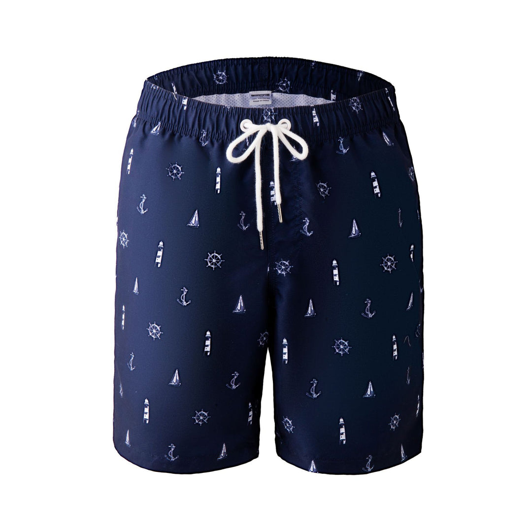Herren Schwimmshorts mit stylischem Blattmuster Echoarchiv