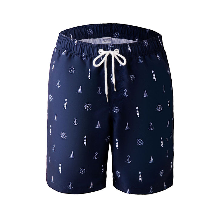 Herren Schwimmshorts mit stylischem Blattmuster Echoarchiv