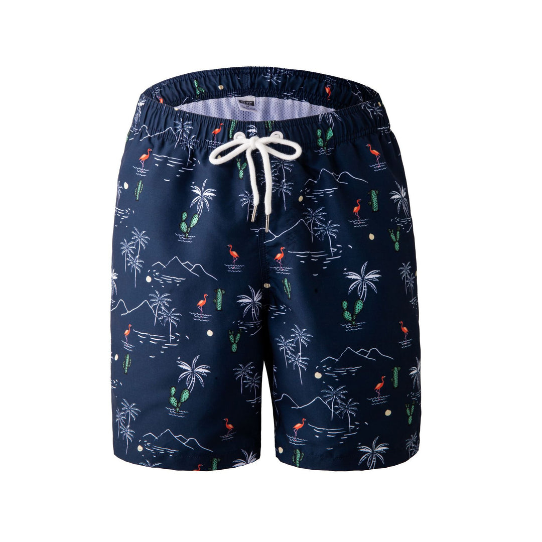 Herren Schwimmshorts mit stylischem Blattmuster Echoarchiv