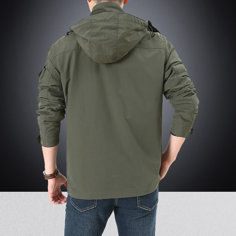 Herren nan multifunktionale Utility-Fieldjacke mit zahlreichen Klapp- und Reißverschlusstaschen sowie D-Ring Echo Archiv