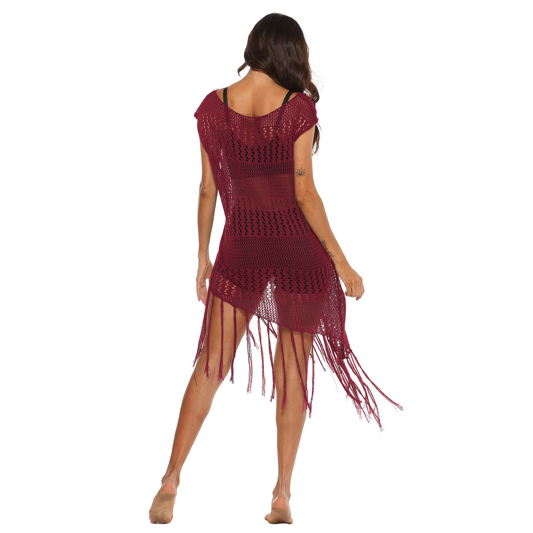 Damen Strandkleid mit Fransen und Netzdesign Echo Archiv