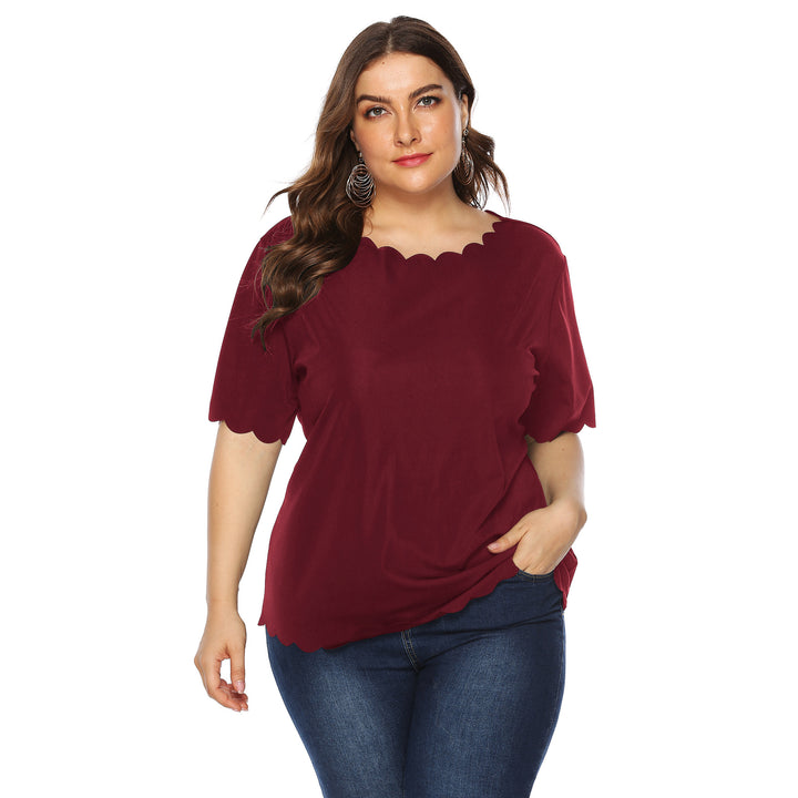 Damen elegantes Blusenshirt mit welligem Saum Echo Archiv