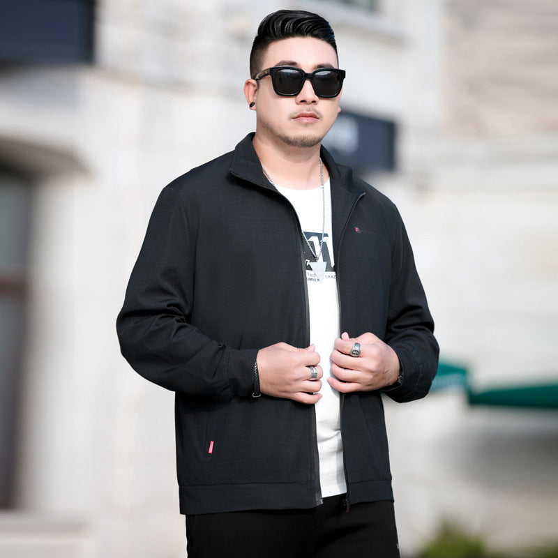 Herren Leichte Freizeitjacke mit Reißverschluss und Stehkragen Echoarchiv