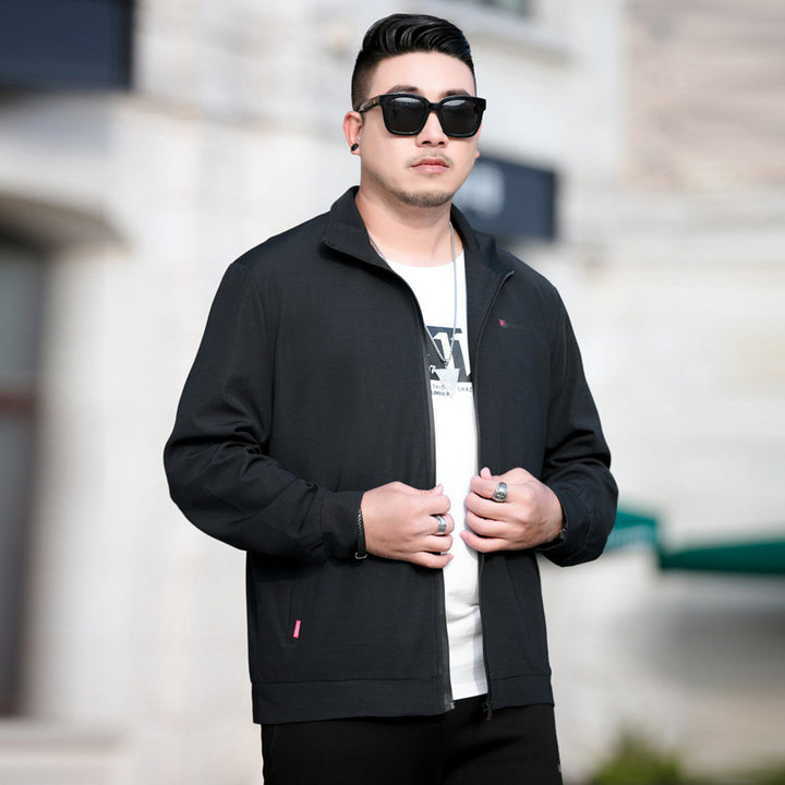 Herren Leichte Freizeitjacke mit Reißverschluss und Stehkragen Echoarchiv