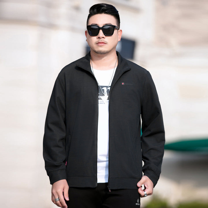 Herren Leichte Freizeitjacke mit Reißverschluss und Stehkragen Echoarchiv
