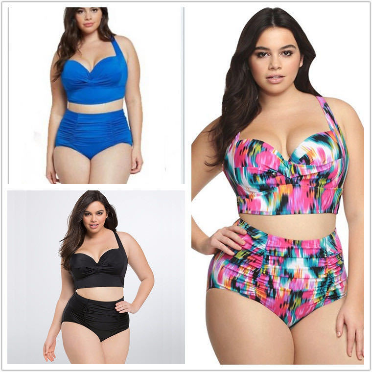 Damen Hochtailliertes Bikini-Set mit eleganter Raffung Echo Archiv