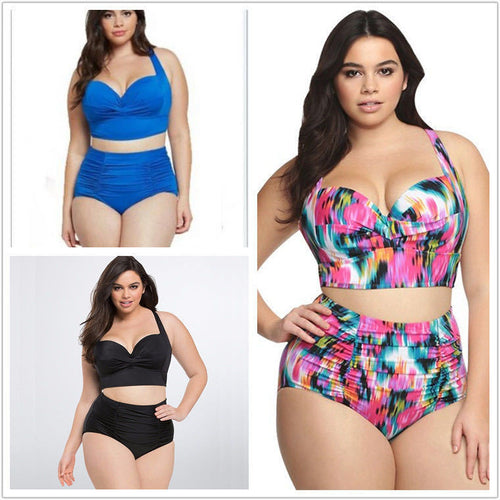 Damen Hochtailliertes Bikini-Set mit eleganter Raffung Echo Archiv